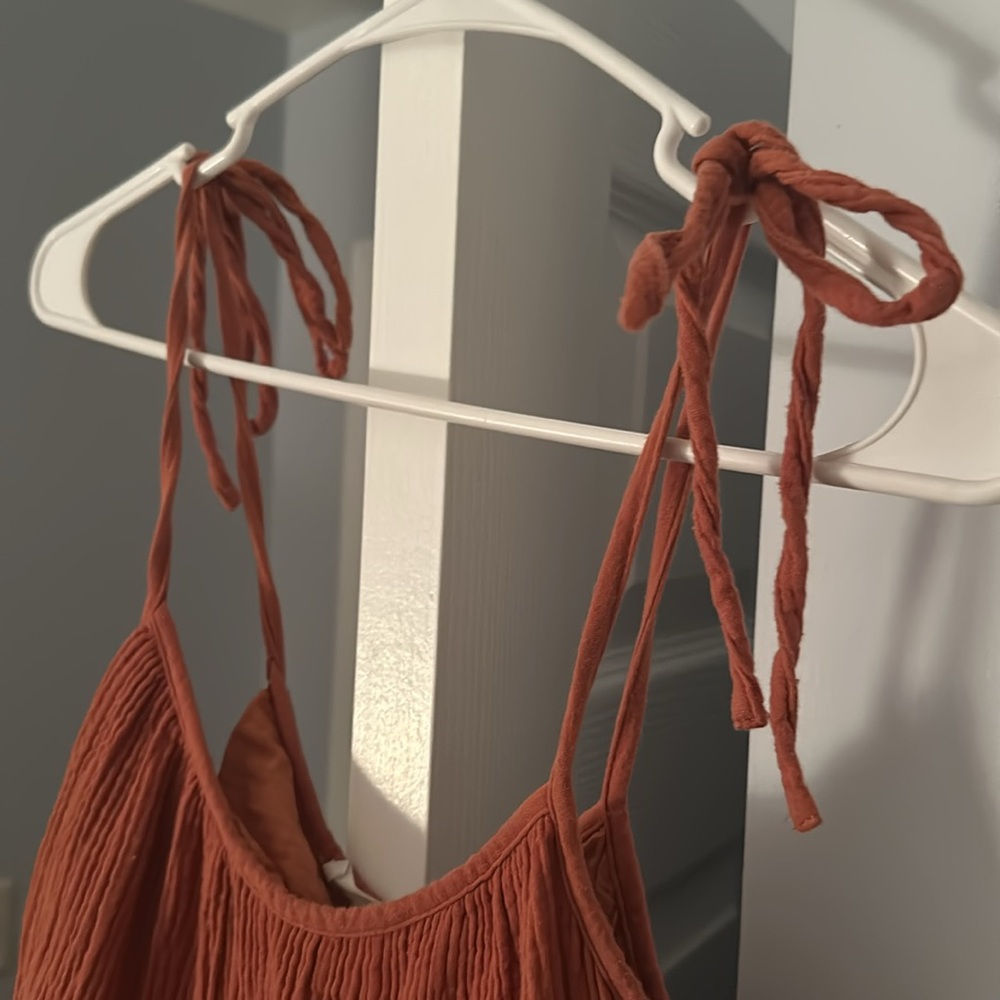 Rust Muslin Dress - Picture 3 of 3